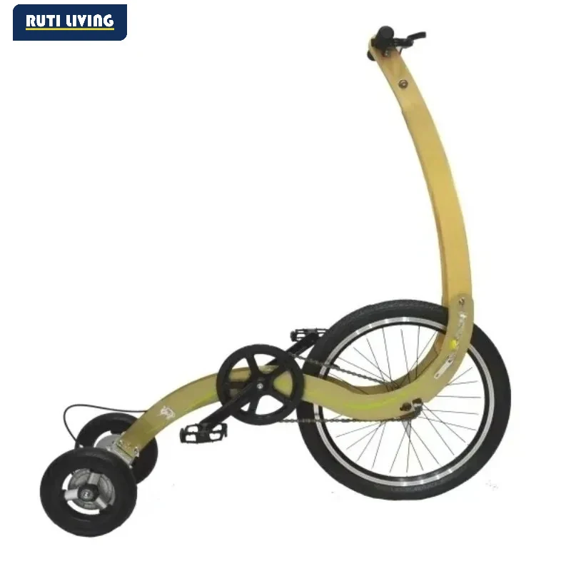 Klappbares 20-Zoll-Fitness-Stehfahrrad mit großen Rädern, Ganzkörper-Trainingsgerät für Balance- und Krafttraining, Halbfahrrad