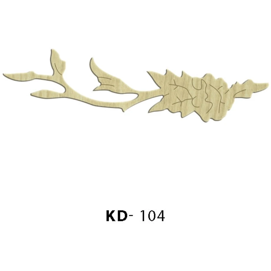 KD104 tree branch Motif wood package ornament, unpainted wood ornament