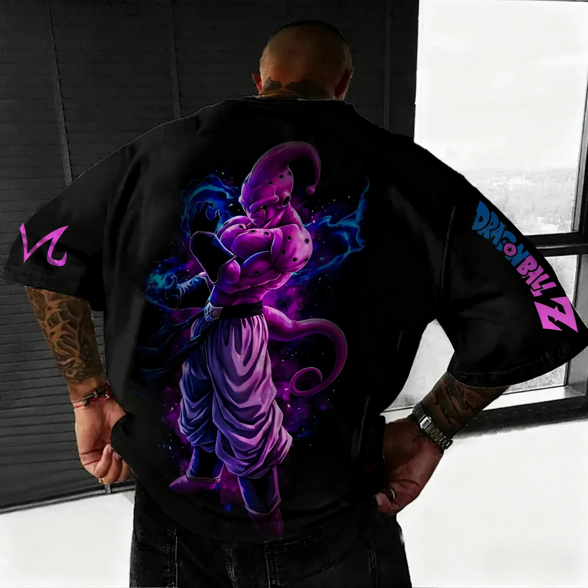Dragon Ball Anime Co Branded T-shirt Sommer männer Neue Majin Buu Gedruckt Große Harajuku Casual Lose Familie Kurzarm Top