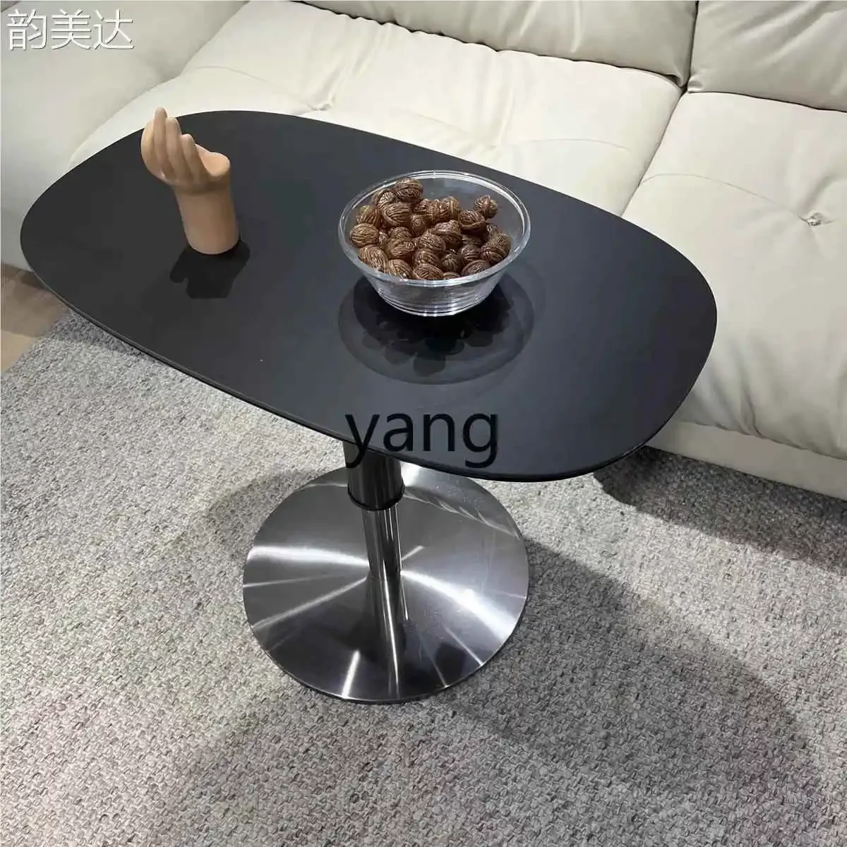 LTT современный простой приставной столик можно поднять, приставной столик, диван, маленький круглый столик из каменной плиты