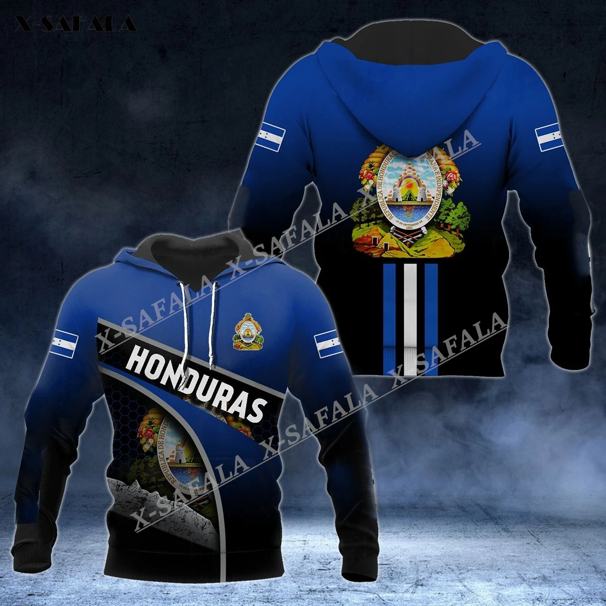 

Custom HONDURAS COAT OF ARMS FLAG Country 3D Print Zipper Hoodie Men Pullover Sweatshirt Hooded Jersey Tracksuits Outwear Coat