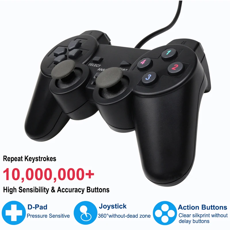 Wired USB PC Controller Game Joystic Gamepad Vibration Joystick For Windows XP/7/8/10 Joypad For PC Windows Computer Laptop