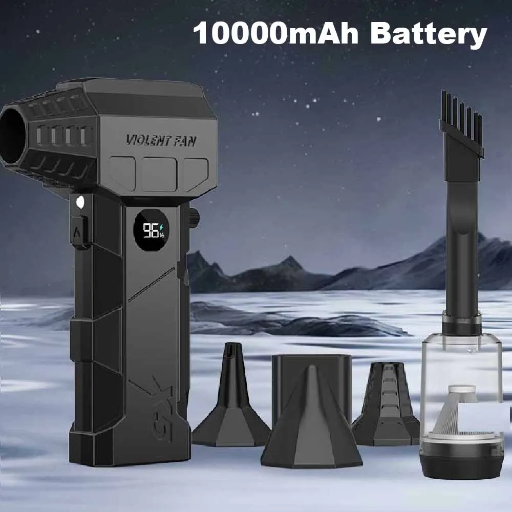 

X5 Turbo Jet Blower 130000RPM High Power Air Blower Brushless Motor Turbo Fan Wind Speed 65m/s 10000mAh Violent Air Blower ﻿