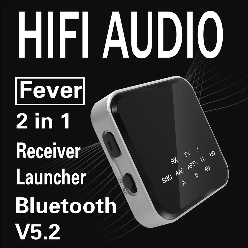 

Low Latency Bluetooth 5.2 Transceiver 2 in 1 Transmitter Adapter TX RX Mode Aptx LL AAC SBC Wireless Audio Receiver Handsfree