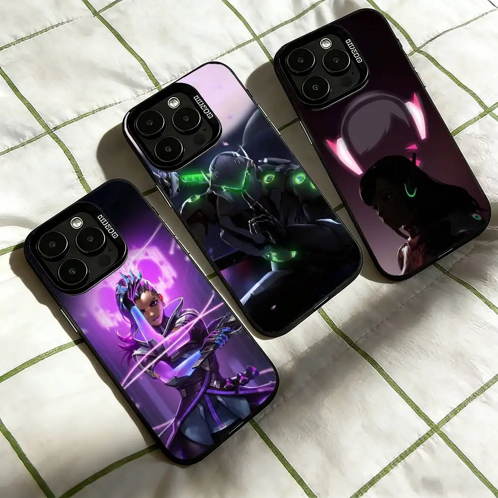 P-Pop G-Game Overwatch Phone Case For iPhone 17,16,15,14,13,12,11 Plus,Pro Max,XS,Colorful Silver Phone case Funda Cover Gift