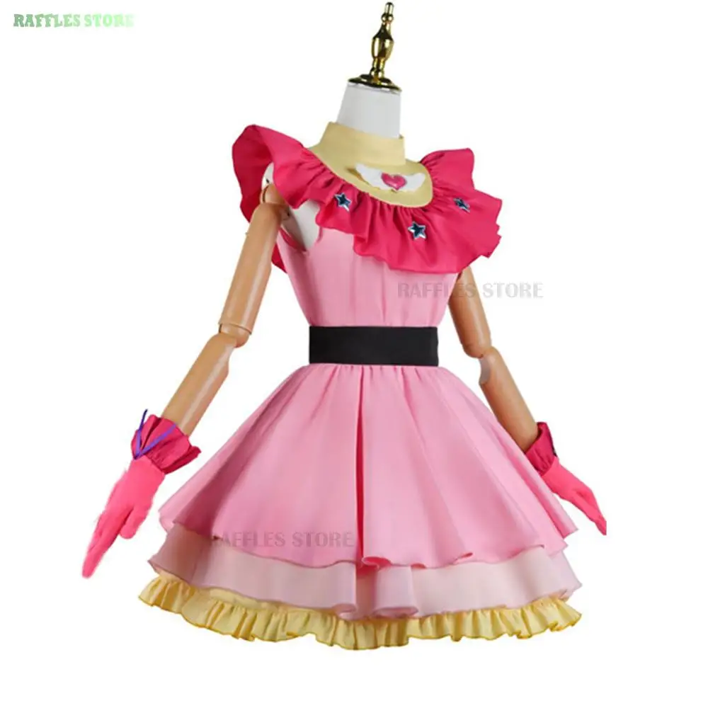 Hoshino Ai Hoshino Cosplay Costume Anime Cosplay OSHI NO KO Dress Lense Pink Uniform Hairpin Halloween Singing Party Clothe