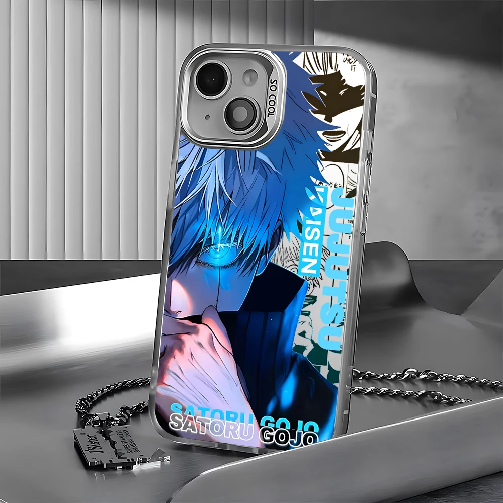 Custodia per telefono Jujutsu Kaisen Satoru Gojo per iPhone 16 15 14 13 12 11 Pro Max X XR XSMAX 8 7 Plus Cover posteriore antiurto opaca Candy