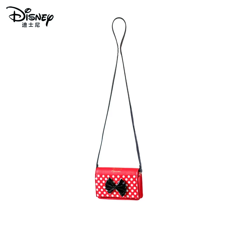 Genuine Disney Crossbody Bags para Mulheres, Mickey Bow, Bolsa de Ombro para Senhoras, Bolsas De Moda