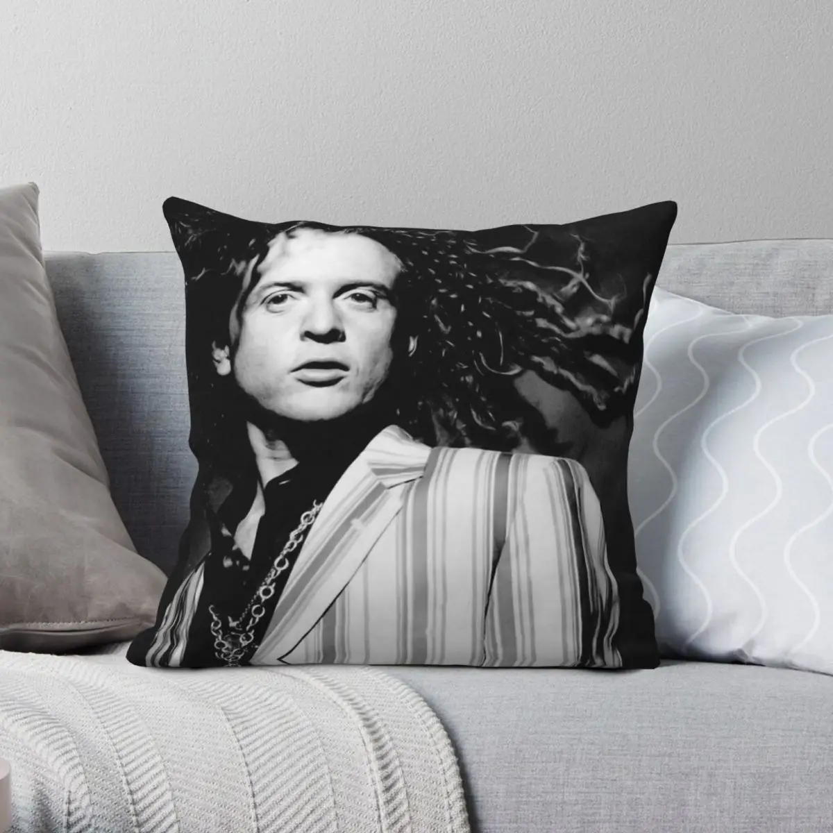 Simply Red Mick Hucknall Pillowcase Polyester Linen Velvet Printed Zip Decor Sofa Seater Cushion Cover