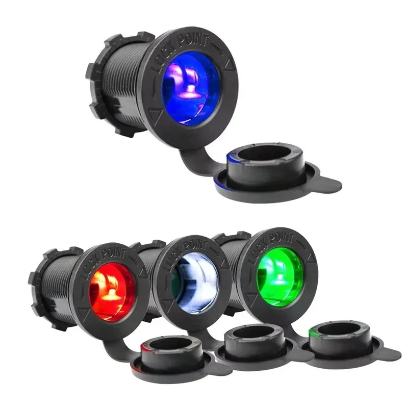 1/2/3Set Car Cigarette Lighter Socket Waterproof Plug Power Outlet Adapter For Marine Boat Motorcycle Truck RV