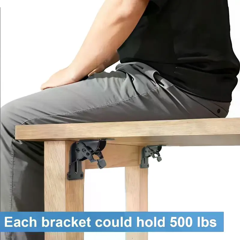 [MOA]180 Degree Thickened Self Locking Foldable Hinge For Table Stool Furniture[MOA]