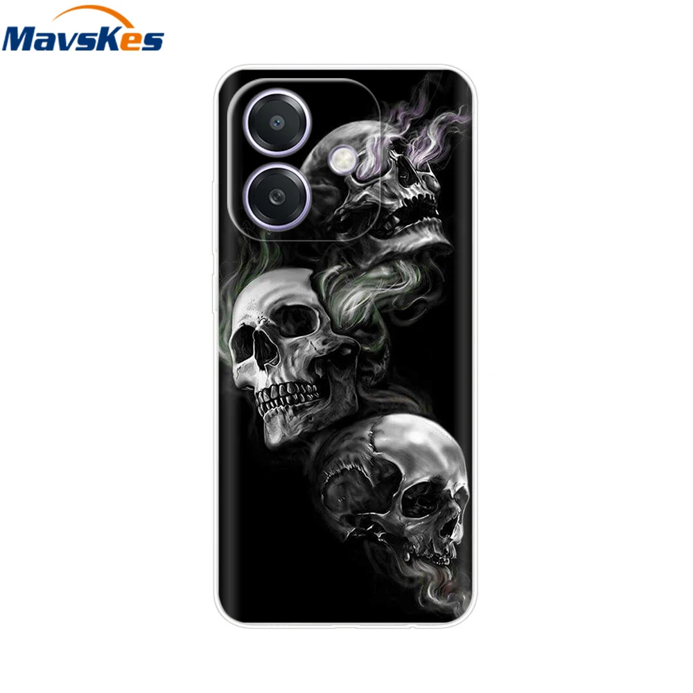 For Oppo A3 A3x 4G Case CPH2669 Cartoon Clear TPU Silicone Case On For Oppo A3x OppoA3 OppoA3x Phone Cover Cute Soft Bags 6.67''