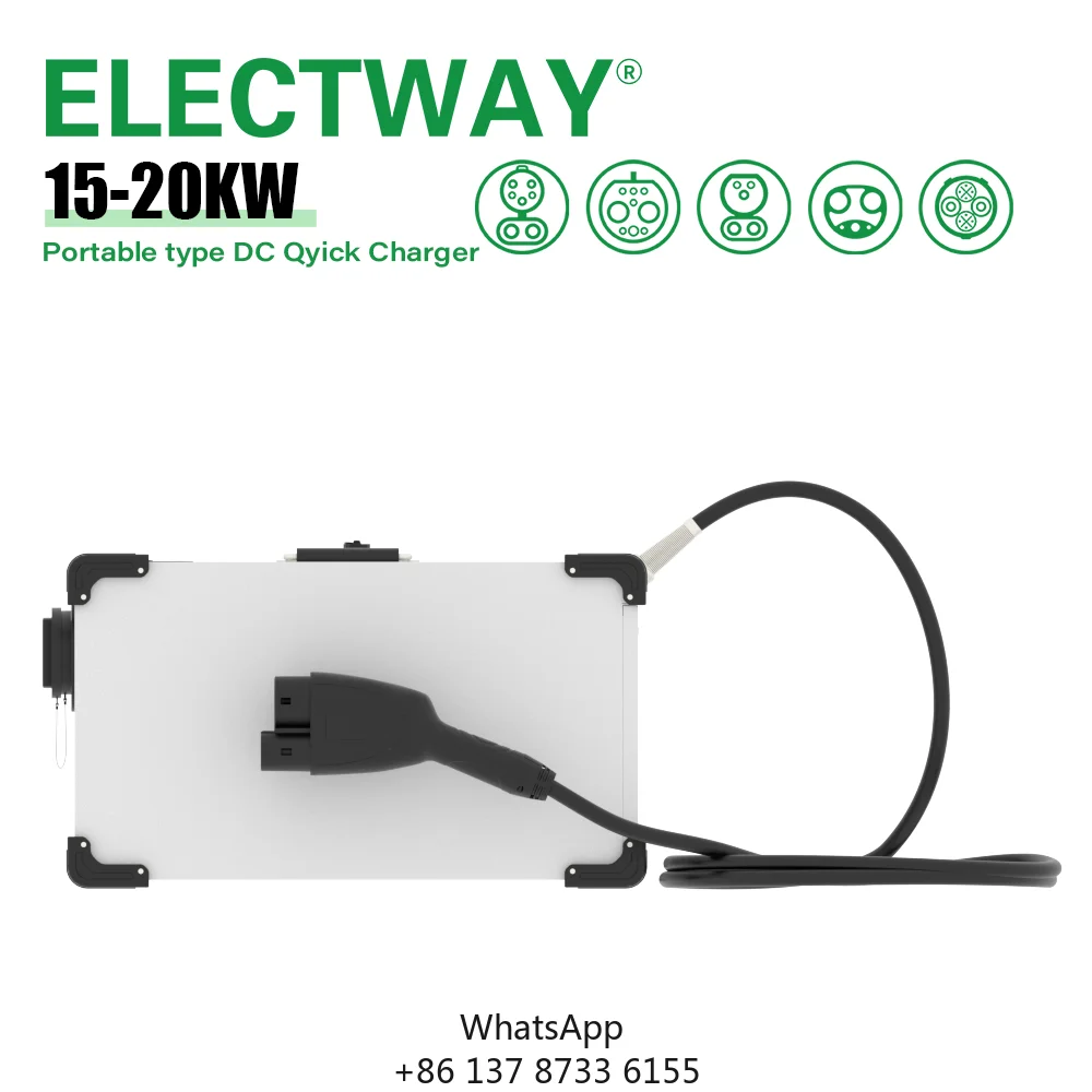 Electway Type2 Type1 GB/T New Energy Electric Vehicle Charging Gun 20kw AC EV Charging Portable Ev Charger