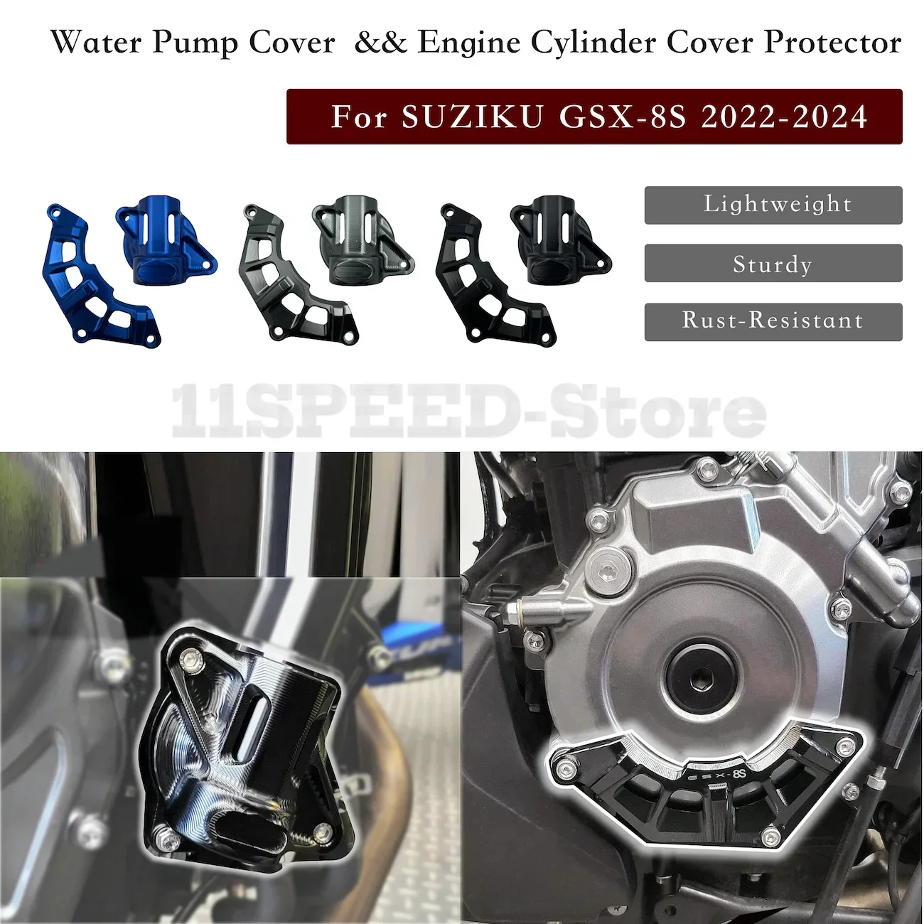 Engine Cylinder Cover Head Protection Clutch Guards CNC Water Pump Protector For SUZUKI GSX-8S 8R GSX8S GSX8R 2022 2023 2024