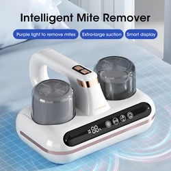 Removedor de ácaros UV inalámbrico, esterilización, alta succión, pantalla Digital, aspiradora doméstica para cama, sofá, eliminación de ácaros, 99.9%