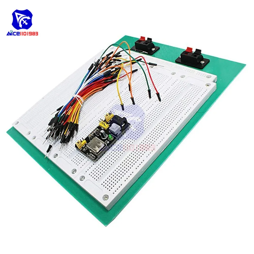 diymore SYB-500 Solderless PCB Testing Breadboard 40Pin M/M Jumper Wire MB102 Power Supply Module 65PCS Jumper Cable Kit