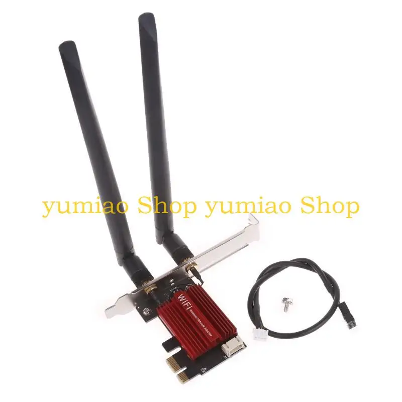 587B 2.4G 6G Desktop Kartu Wifi Nirkabel BT5.2 Adaptor Jaringan + Antena untuk