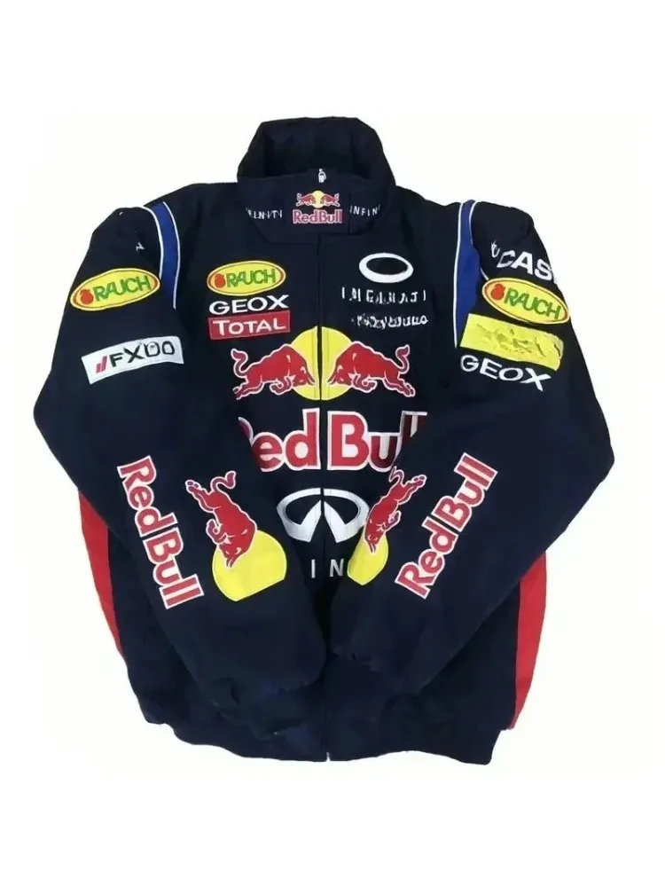 AliExpress Red Bull racing suit, men's and women's cycling clothes, embroidered jacket, thick jacket