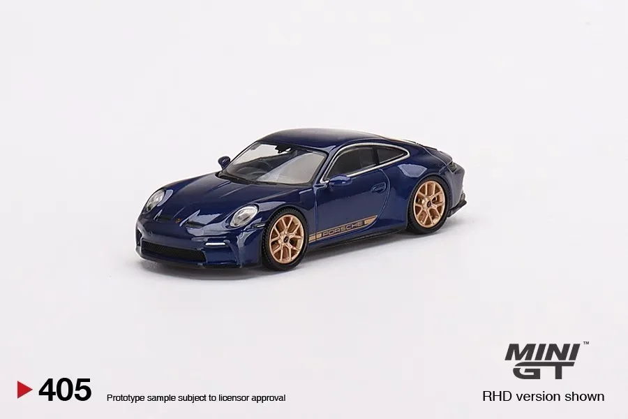 TSM MINI GT 1:64 #405 911 GT3 Touring Gentian Blue Metalli Die-cast alloy car model collection display  gifts