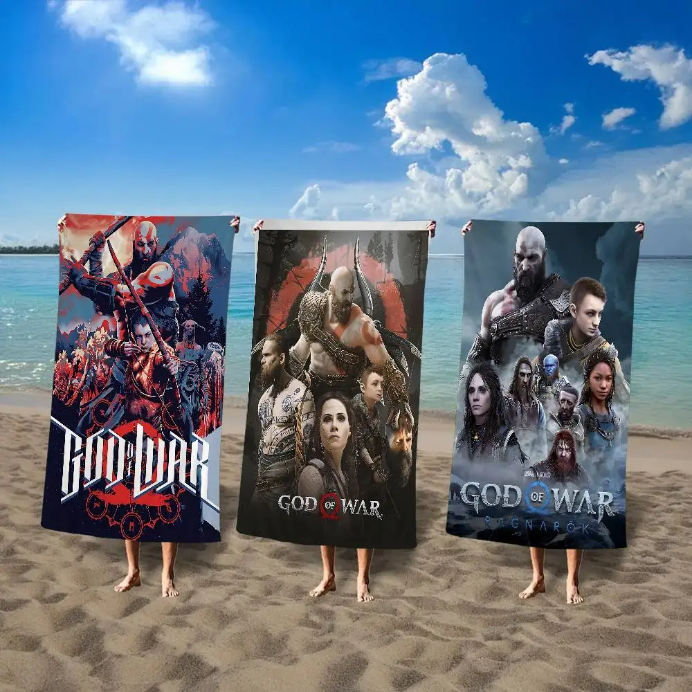 Action Game God of War Ragnarok Microfiber Beach Towel Absorbent Quick dry Soft Yoga Swimming Resort Mountain Climbing Towel