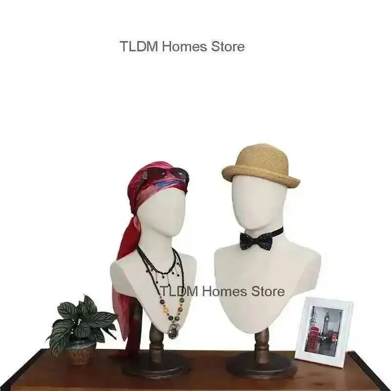 

Display Wig Head Mannequins Scarf for Clothing Store Cosplay Window Mannequin Head Elegant Hat Necklace Mannequins Display Rack