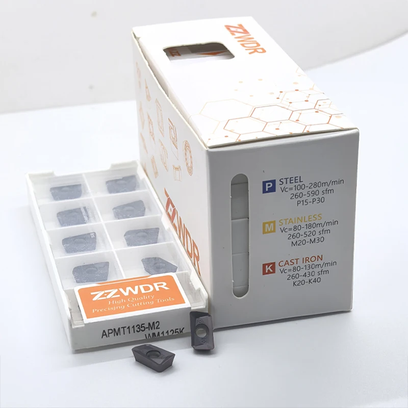 APMT1135 M2 WM1125K APMT1604 fresa de inserción de carburo APMT herramientas de torno CNC de alta calidad herramienta de torneado para acero inoxidable