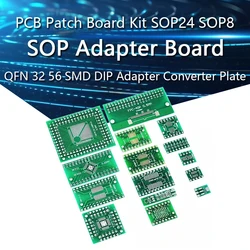 10PCS PCB Board Kit SOP Patch Adapter Board SOP24 SOP8 SOP14 SOP16 SOP20 SOP28 SOT QFN 32 56 SMD DIP Adapter Converter Plate