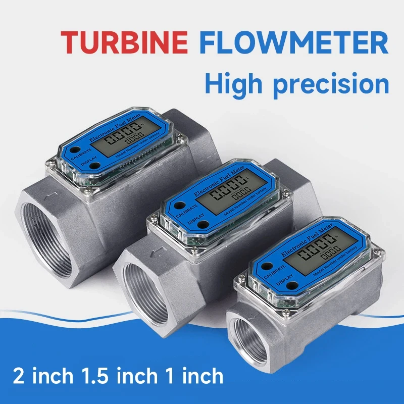 

Digital Turbine Flow Meter Flowmeter Gauge PCB Electronic Flow Indicator Sensor Counter for Petrol Fuel Kerosene Methanol Water