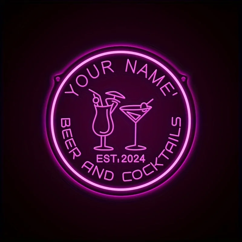 

Custom LED neon sign Personalized name Neon USB Multi font color Can be used for nightclub Bar coffee shop decoration LED Light