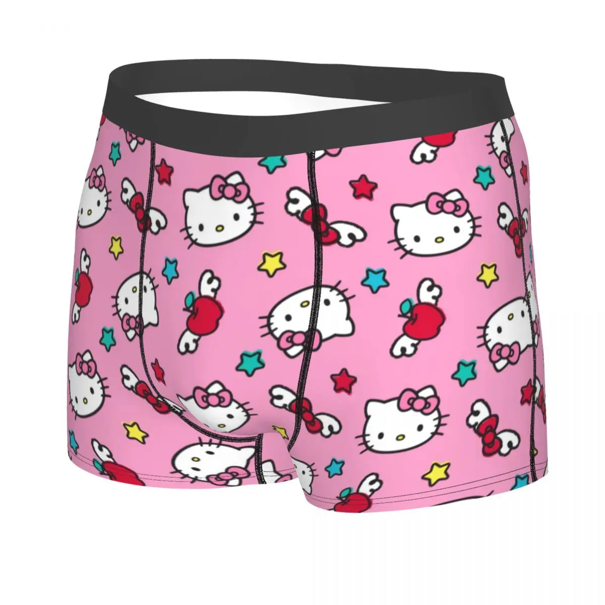 Custom Cool Hello Kitty Sanrio Boxers Shorts Panties Men's Underpants Comfortable Briefs Underwear