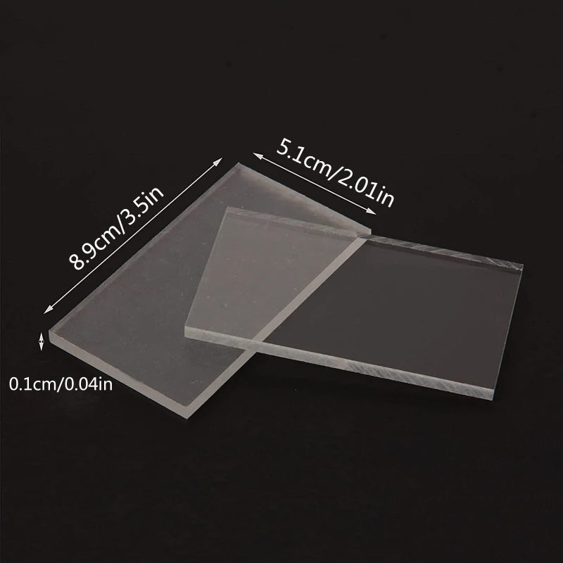 50 Pieces Acrylic Place Cards, Transparent Rectangle Blank Seating Cards for DIY Craft Project, Wedding Birthday or Xmas