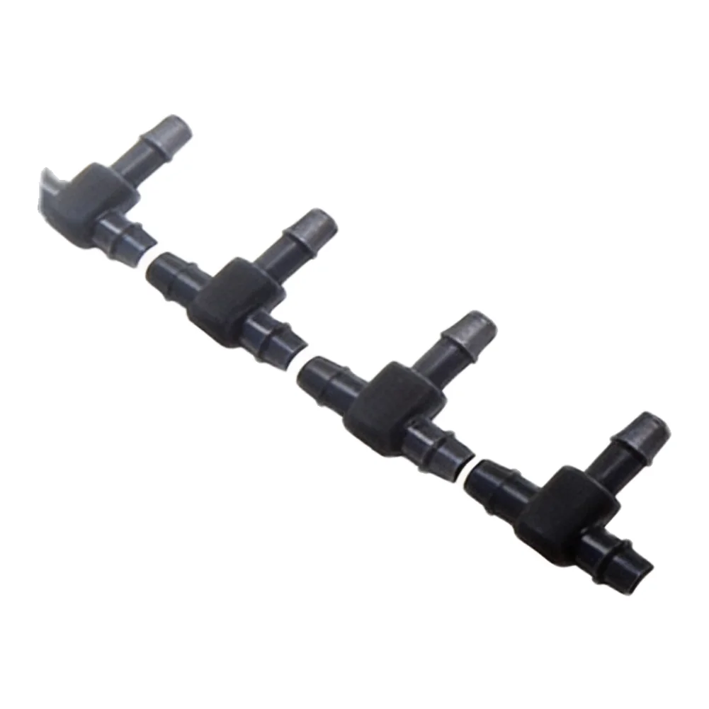 50 Pcs Black 4 7mm Barbed Tee Connector For 1 4 Inch Drip Irrigation Tubing Garden Watering System Parts