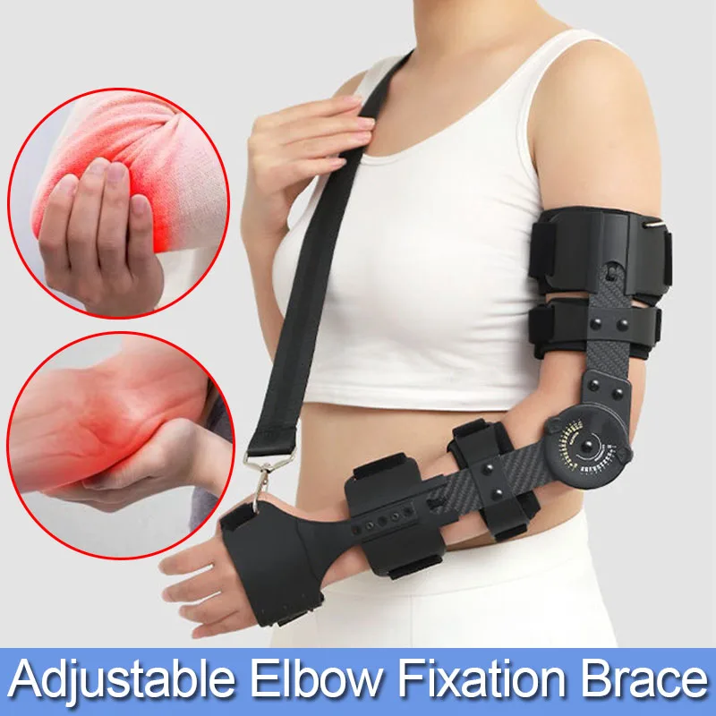 Adjustable Elbow Joint Fixation Brace-Forearm Sling Bracket-Arm Fracture Splint- Upper Limb Rehabilitation Device Protector