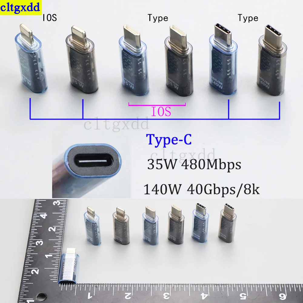 Cltgxdd 1-piece PD 35W 140W USB adapter for LED display, iOS/Type-c converter, intelligent fast charging, and data transmission