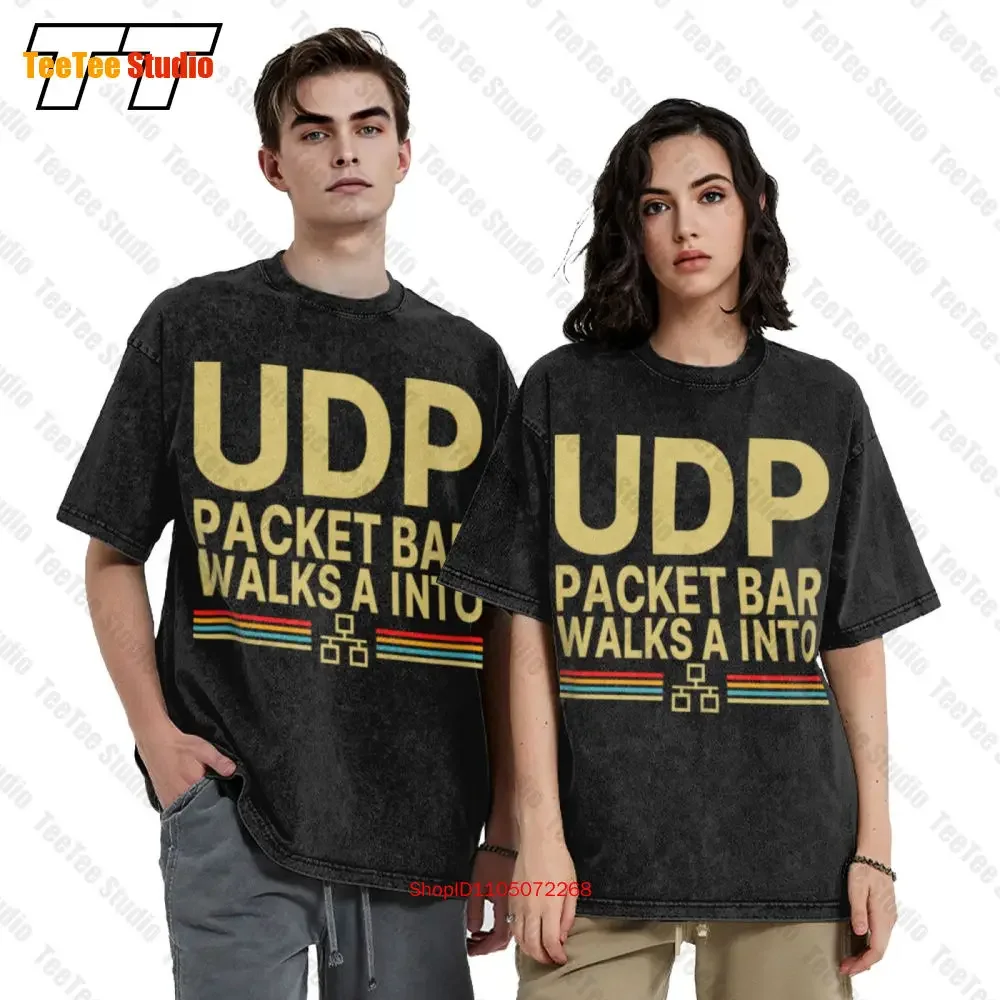 Udp Packet Bar Walk A Into Vintage Vintage Oversized T-Shirt N22H