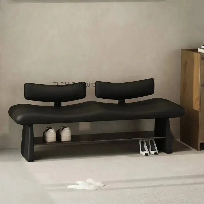 Ergonomic Lazy Foot Stool Relaxing Modern Minimalist Entryway Designer Foot Stool Bench Seat Shoe Tabouret Unique Furniture