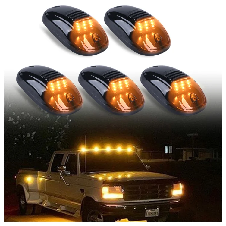Hot Selling 9/12/16 Smoked Led Roof Marker Amber Drl Cab Light for Ford F150 Dodge Ram Truck Suv Pick-Up