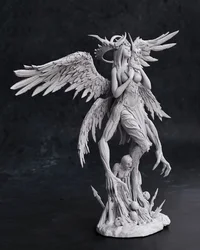 80mm 100mm Resin Model Kits Devil and Angel Figure Unpainted No Color RW-895