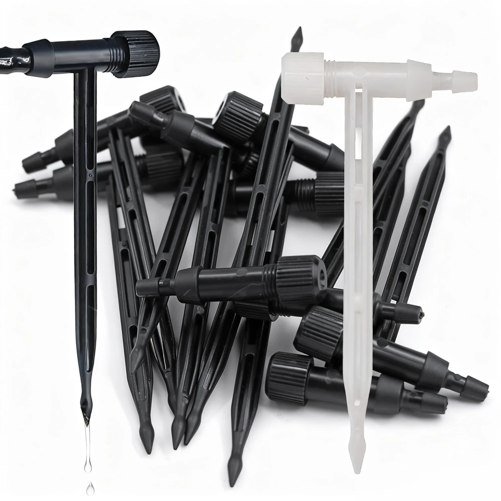 10.5cm 1/4''Irrigation Drip Arrow with Valve for Garden Greenhouse Bonsai 4/7mm Hose Watering System Water Saving Dripper Emitter
