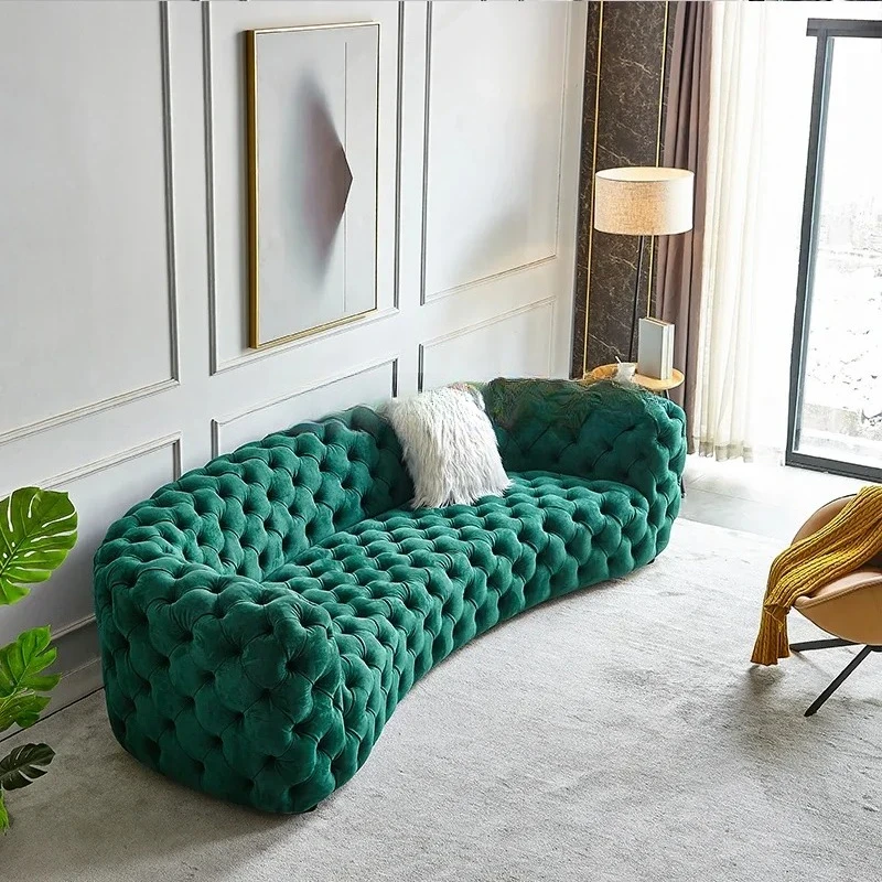 

Американский свет, роскошная пряжка, большая квартира, дизайнерская гостиная, вилла, креативный изогнутый диван