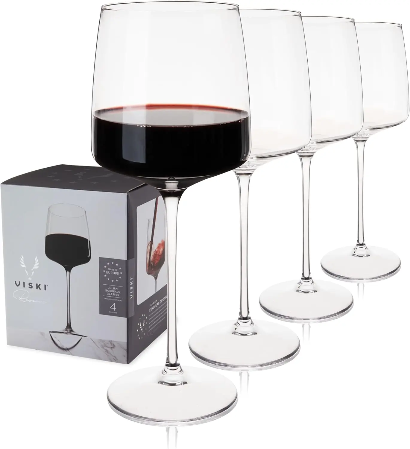 

Бокалы для вина Reserve Julien Bordeaux, элегантные и современные бокалы для красного вина, хрустальная посуда на ножке, для дома