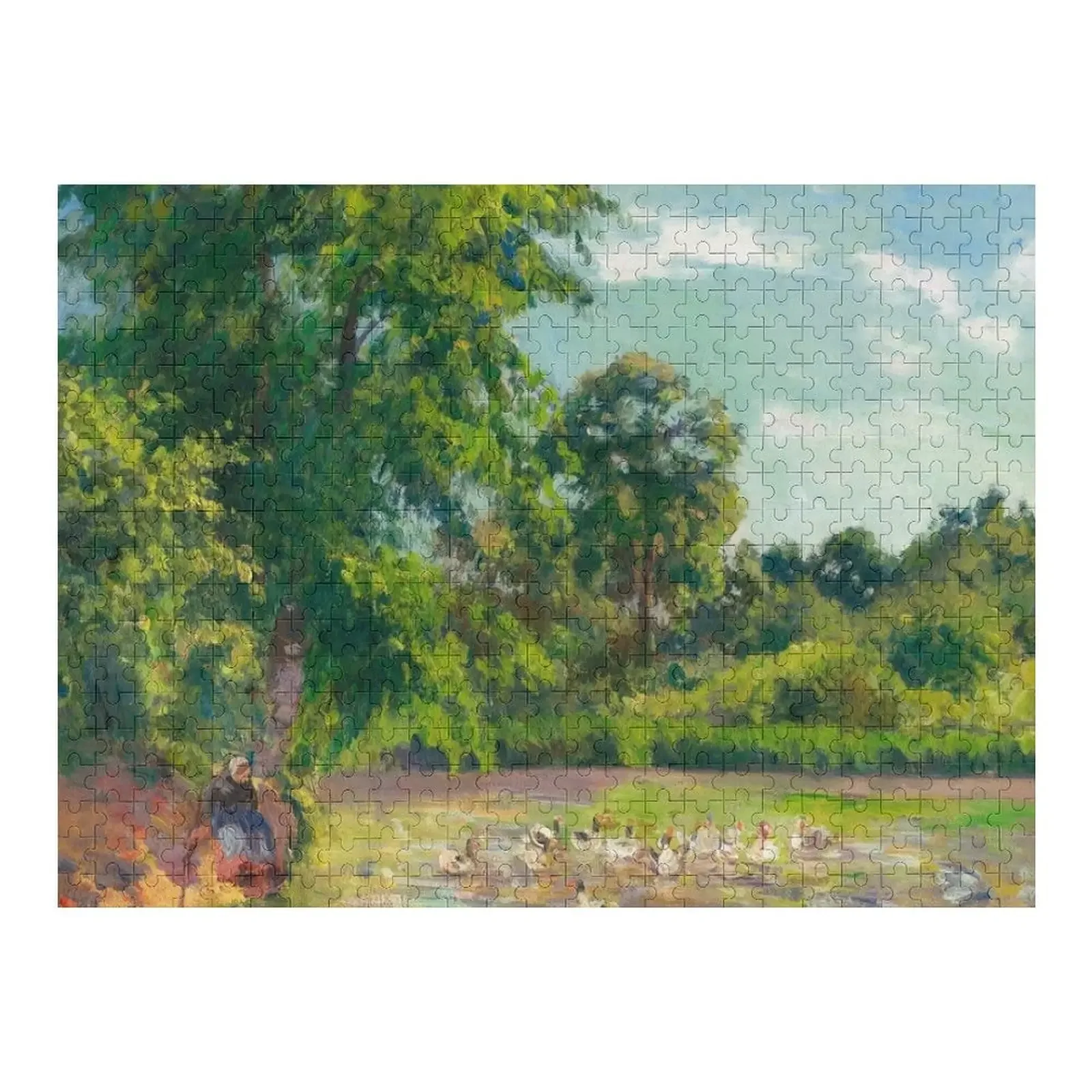 

Canards sur Letang de Montfoucault - Camille Pissarro Art Prints Jigsaw Puzzle Anime Custom Name Wood Custom Jigsaw Puzzle