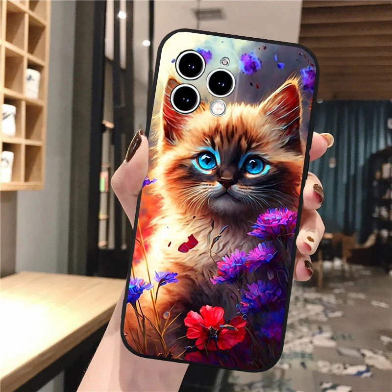 Cute baby kitten Cat Phone Case For iphone 17 Pro Max Air 16 15 14 13 Pro Max 15 16 Pro 15Plus Shell