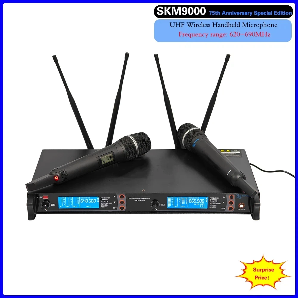 NONE Microphone sans fil portable UHF SKM9000 édition spéciale 75e anniversaire, professionnel, 620-690 MHz