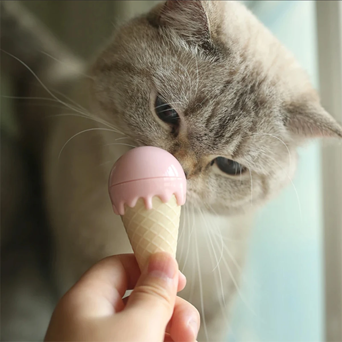 Ice Cream Cat Mint Two Color Toys Self High Grinding And Teeth Cleaning Pet Zhuanzhuan Le Sweet Cone Kitten To Relieve Bored