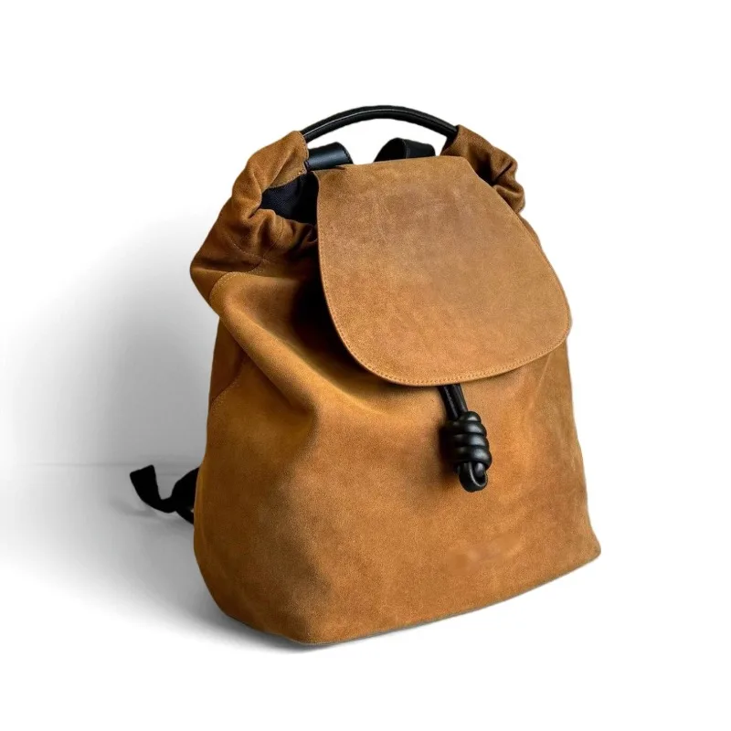 High-quality soft flap drawstring travel backpack - large capacity casual backpack