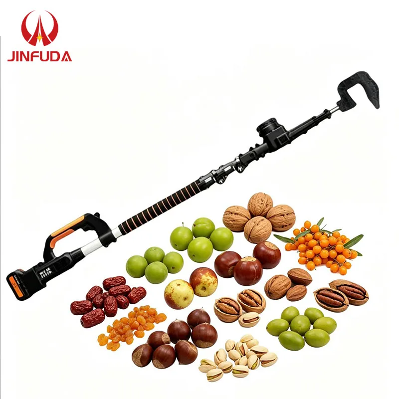 Popular Durable Rechargeable Motorized High Productivity Gardening Harvest Tool Cordless Telescopic Fruit & Nut Shaker