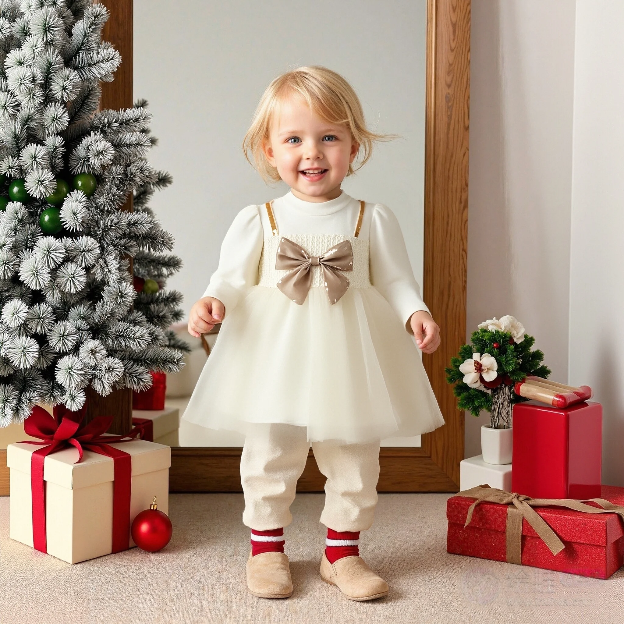 Baby Mädchen Kleidung Frühling/Herbst Baumwolle Bogen Langarm Laterne Hülse Baby Kleider Süße Casual Geburtstag Party Baby Mädchen kleid