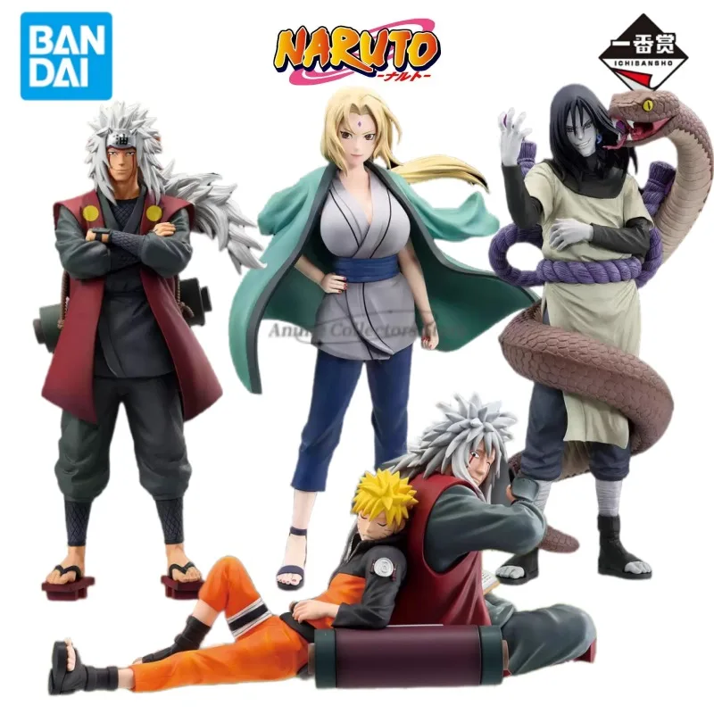 

Original Genuine Bandai Naruto Ichiban Kuji Jiraiya Orochimaru Tsunade Uzumaki Naruto Anime Figures Toys Models Ornaments Gifts