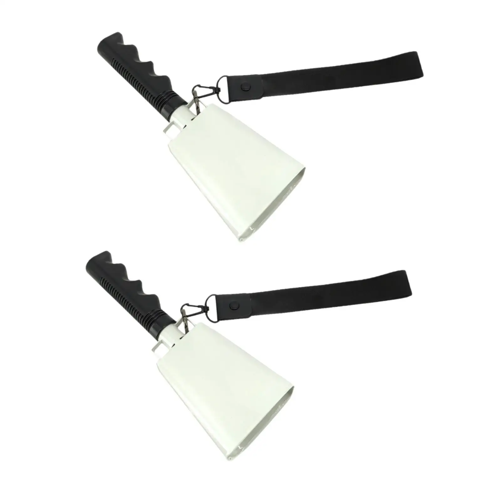 Metal Hand Call Bells with 8.46 Inch Wrist Straps Cheering Cowbells for Football Games Celebrations Portable Noise Makers